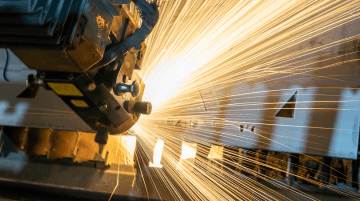 Manufacturing process with sparks