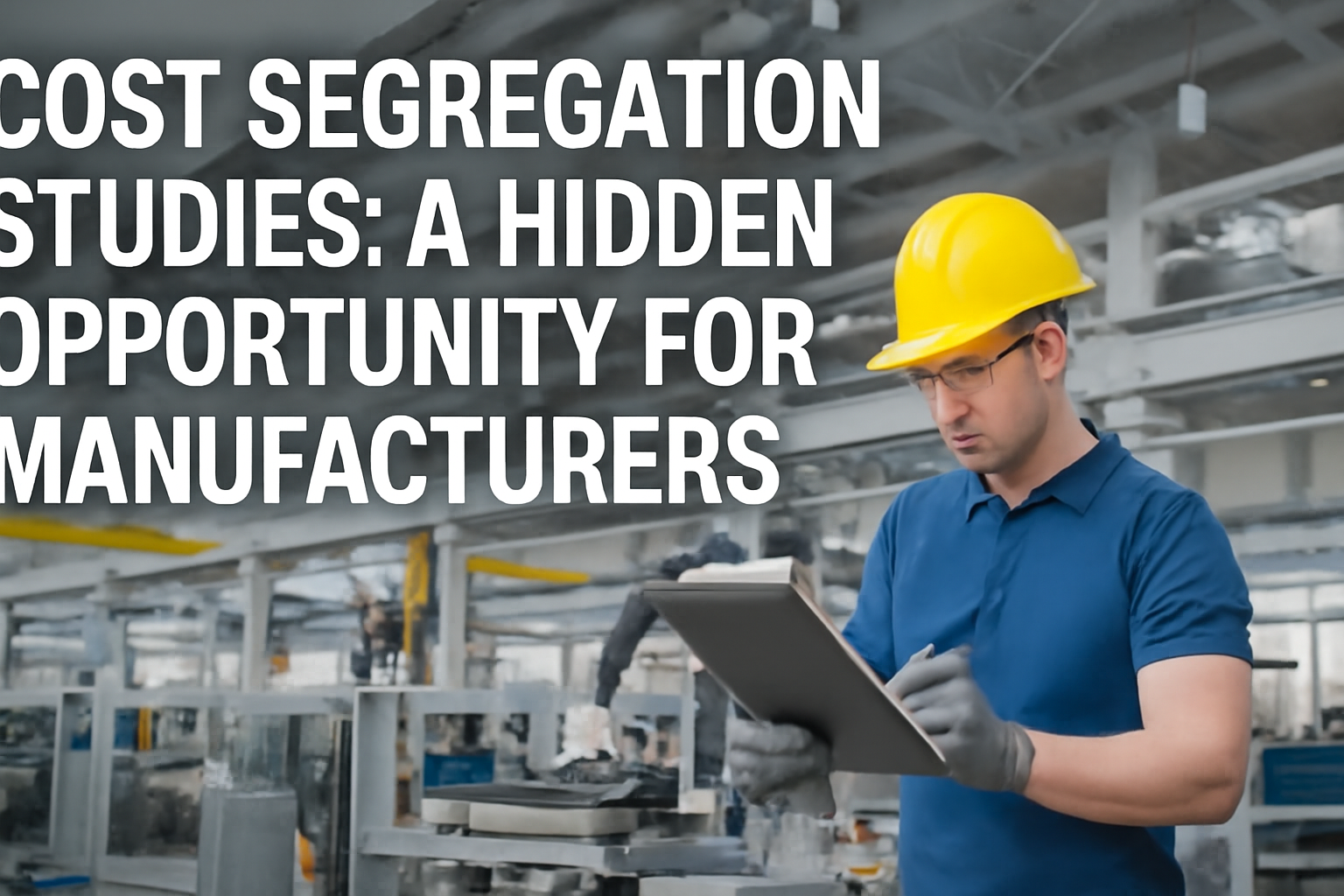 Cost Segregation Studies: A Hidden Opportunity for Manufacturers